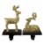 Northlight Set of 2 Gold Reindeer Glittered Christmas Stocking Holders 8.5 Perspective: front