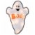 Northlight 12  Lighted Holographic Ghost Halloween Window Silhouette Decoration Perspective: front