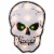 Northlight 12 Lighted Holographic Halloween Skull Window Silhouette Decoration Perspective: front