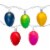 Northlight 10-Count Pearl Multi-Colored Easter Egg String Light Set, 7.25ft White Wire Perspective: front