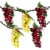 Northlight 5-Count Red and Green Grape Cluster String Light Set, 8ft Brown Wire Perspective: front