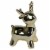 Northlight 5.75  Small Gold Ceramic Christmas Deer Decoration Perspective: front
