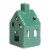 Northlight 4.25  Green Tea Light House Mini Flameless Christmas Candle Holder Perspective: front