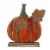 Northlight 8  Orange Carved Wood Fall Harvest Pumpkin Decoration Perspective: front