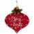 Northlight 13.75  Red Onion Ornament  Merry And Bright  Christmas Sign Perspective: front