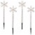 Northlight 4ct Snowflakes Christmas Pathway Marker with Lawn Stakes - Clear Lights Perspective: front