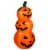 Northlight 3.5' Spooky Town LED Lighted Inflatable Jack-O-Lantern Trio Halloween Outdoor Yard Perspective: front