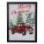 Northlight 15.75  Black Frame Red Vintage Truck LED Wooden Christmas Box Perspective: front