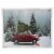 Northlight 19  White Distressed Frame Red Vintage VW Car LED Lighted Christmas Canvas Perspective: front