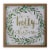 Northlight 11.75  Lighted  Holly Jolly  with a Green Wreath Wood Christmas Plaque Perspective: front