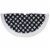 Northlight 48 Black and White Buffalo Plaid Christmas Tree Skirt with High Pile Fleece Trim Perspective: front