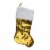 Northlight 22.75  Gold and Silver Reversible Sequined Christmas Stocking Perspective: front