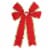 Northlight 24 x 38 Red 4-Loop Velveteen Christmas Bow with Gold Trim Perspective: front