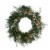 Northlight Pre-Lit Champagne Gold Pine Cone and Berry Mixed Pine Wreath - 22-Inch, Clear Perspective: front