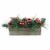 Northlight 24 Mixed Pine and Red Ornaments Artificial Christmas Arrangement in Wood Planter Perspective: front