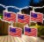 Northlight 10-Count Patriotic American Flag 4th of July Lights, 7.5ft White Wire Perspective: front