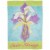Northlight Easter Blessings Cross and Lilies Outdoor House Flag 28 x 40 Perspective: front