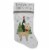 Dyno 20  White Baby's First Christmas Stocking with Baby Deer and Plush White Cuff Perspective: front