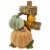 Northlight 12.5 Orange and Green Pumpkin Happy Thanksgiving Table Top Sign Perspective: front