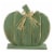 Northlight 14.75 Sage Green Fall Harvest Wooden Pumpkin with Bow Table Top Decoration Perspective: front