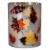 Northlight 6 Matte White and Gold Autumn Leaves Flameless Glass Candle Holder Perspective: front