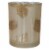 Northlight 5  Matte Gold and White Birch Flameless Glass Candle Holder Perspective: front