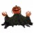 Northlight 30 Black and Orange Animated Pumpkin Halloween Decoration Perspective: front