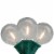 Northlight 10ct Warm White LED G50 Globe Patio Lights, 10ft Green Wire Perspective: front