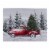 Northlight 8  Lighted Christmas Tree in a Red Truck Tabletop Canvas Art Perspective: front
