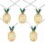 Northlight 10 B/O LED Warm White Gold Pineapple Mini Lights - 3' Clear Wire Perspective: front