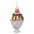Northlight 4.5  Chocolate Ice Cream Sundae Glass Christmas Ornament Perspective: front