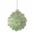 Northlight 3.75 Green Glittered Poinsettia Flower Glass Christmas Ornament Perspective: front