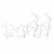 Northlight 3-Piece Lighted Reindeer and Sleigh Outdoor Christmas Decoration Set Perspective: front