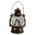 Northlight 8-Inch Black with Brushed Gold LED Snowman and Christmas Trees Snow Globe Lantern Perspective: front