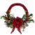 Northlight Red and Black Buffalo Plaid and Berry Artificial Christmas Wreath - 24-Inch, Unlit Perspective: front
