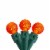 Northlight 50 Count Orange LED G12 Berry Mini Christmas Lights - 15 ft Green Wire Perspective: front
