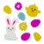 Northlight Bright Floral Spring Easter Egg Gel Window Clings Perspective: front