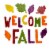 Northlight 17-Piece Welcome Fall Thanksgiving Gel Window Clings Perspective: front