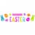 Northlight Pink and Orange “Happy Easter” Bunny Spring Gel Window Clings Perspective: front