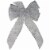 Northlight 14  x 9  Sheer Silver Snowflake 6 Loop Christmas Bow Decoration Perspective: front