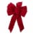 Northlight 14  x 9  Red Glittered Poinsettia 6 Loop Christmas Bow Decoration Perspective: front