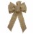 Northlight 14  x 9  Burlap and Gold Glittered Polka Dots 6 Loop Christmas Bow Decoration Perspective: front