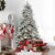 Northlight 6.5' Pre-Lit Flocked Saratoga Spruce Artificial Christmas Tree - Clear Lights Perspective: front