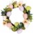 Northlight Pastel Easter Egg Mini Spring Easter Wreath, Pink and Yellow 8-Inch Perspective: front
