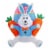Northlight 4' Inflatable Lighted Easter Bunny with Carrots Outdoor Decoration Perspective: front