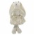 Northlight 14.5  Beige and Cream Standing Girl Easter Bunny Rabbit Spring Figure Perspective: front