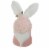 Northlight 14  Pink and White Easter and Spring Gnome Head with Bunny Ears Perspective: front
