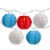 Northlight 10-Count Red, White and Blue 4th of July Paper Lantern Lights, 8.5ft White Wire Perspective: front