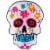 Northlight 15 Lighted Day of the Dead Sugar Skull Halloween Window Silhouette Decor Perspective: front