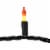 Northlight 50-Count Yellow and Orange Candy Corn Mini Halloween Light Set, Black Wire Perspective: front